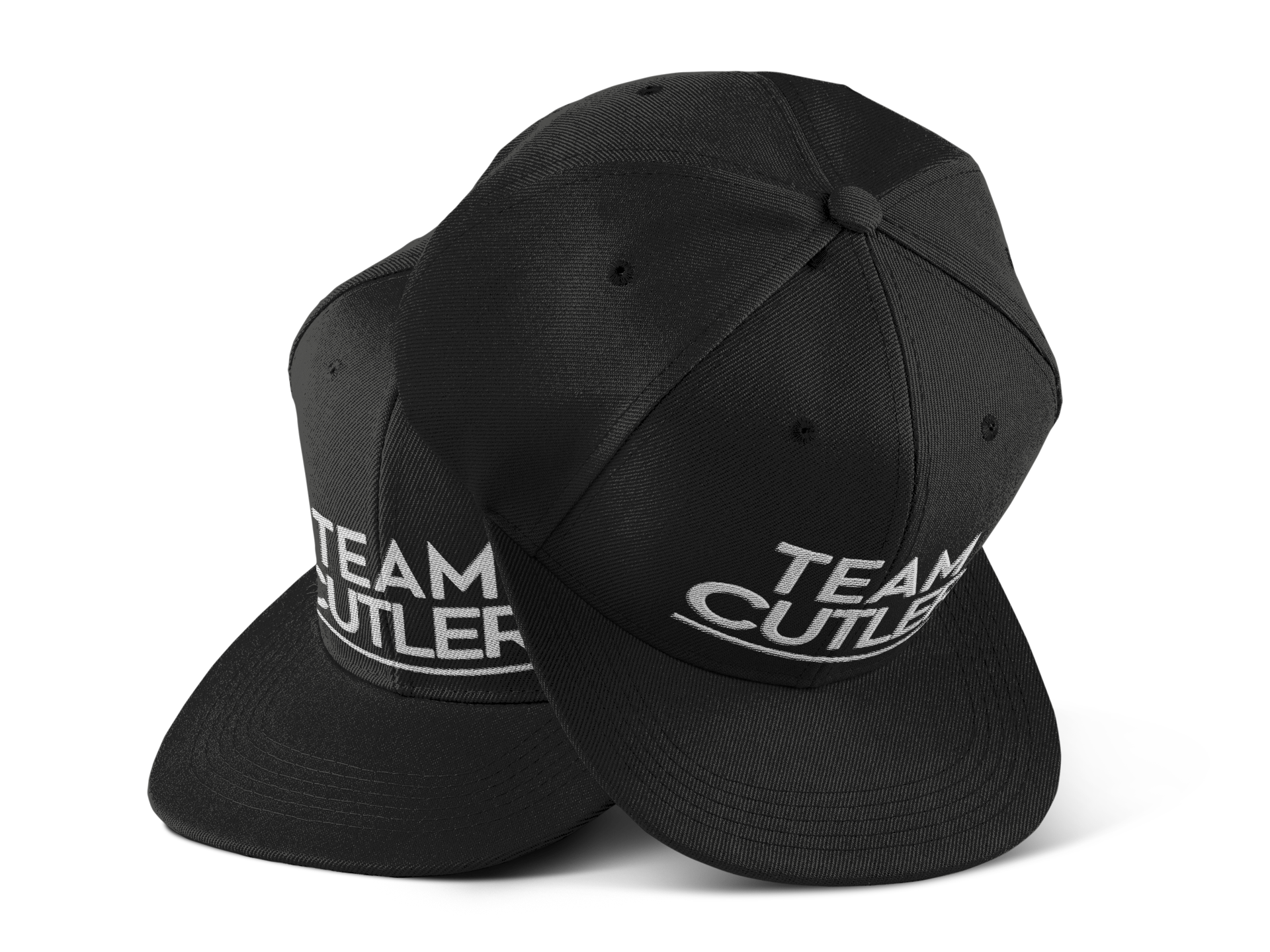 TEAM CUTLER: Snapback Hat - Black/White