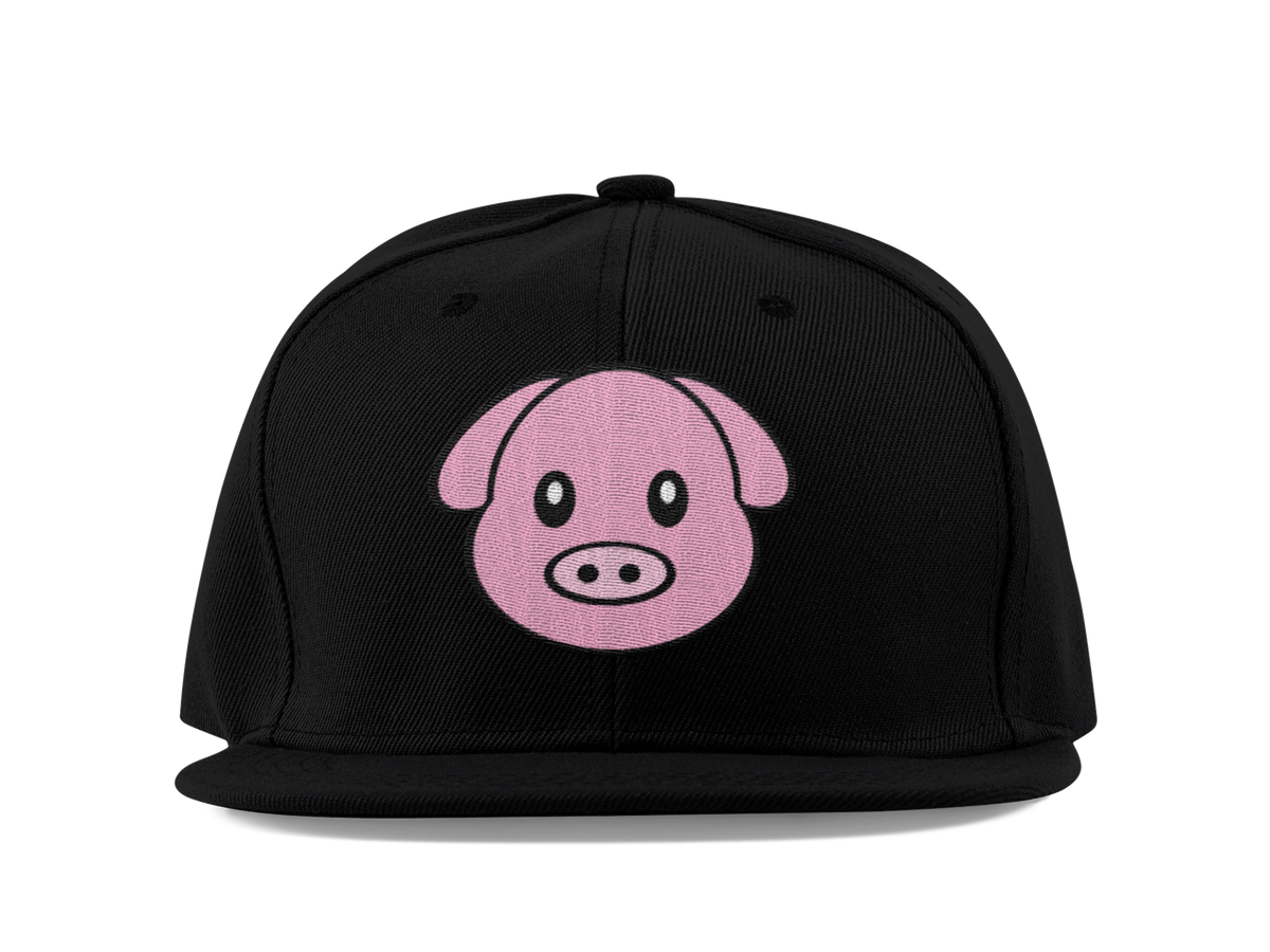 Pig Head Snapback Hat
