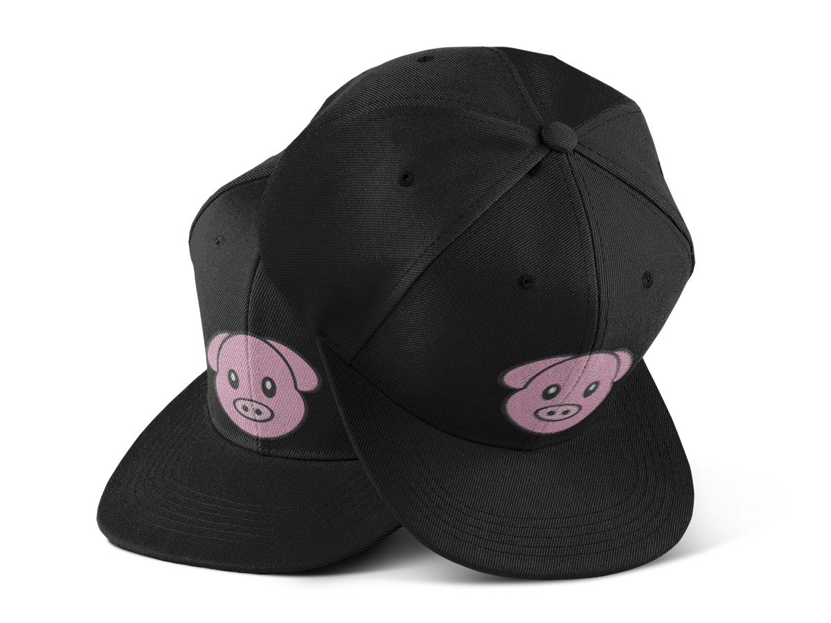 Pig Head Snapback Hat
